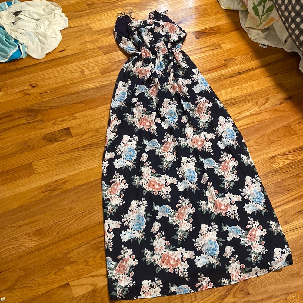 Navy maxi dress